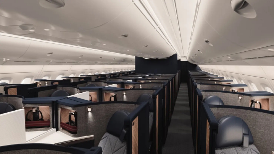 空客 A380 全新 Club World 商务舱客舱。