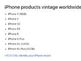 苹果将iPhone 6机型列入古董产品清单