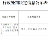 陕西子长农村商业银行被罚41.9万元：违反金融统计、反洗钱、支付结算、国库、征信、金融科技管理规定