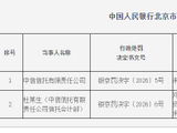 中信信托被罚6万元：未按照规定对异议信息进行标注