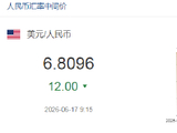 人民币中间价报6.8096，上调12点