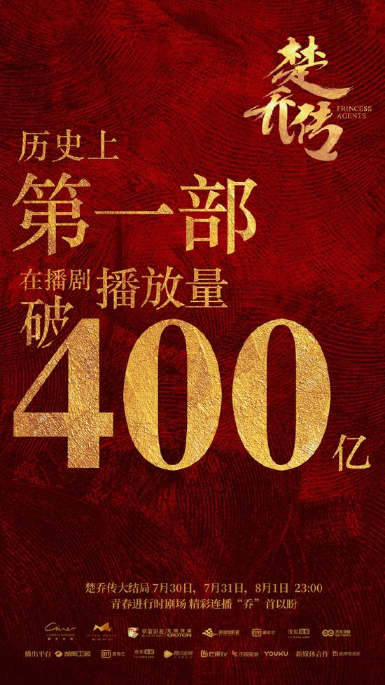 《楚乔传》官方微博宣传播放量破400亿