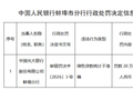 光大银行蚌埠分行被罚20万元：绿色贷款统计不准确