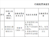 浙商银行珠海分行被罚55万元：涉农贷款专项统计错误等