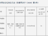 邮储银行怒江州支行被罚67.25万元：违反支付结算管理规定等