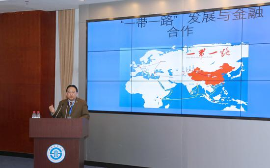 　　发改委一带一路研究院副院长、国家外专局中国国际人才交流基金会副总经济师及项目发展部部长王立社致辞