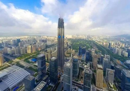 平安国际金融中心俯瞰图。