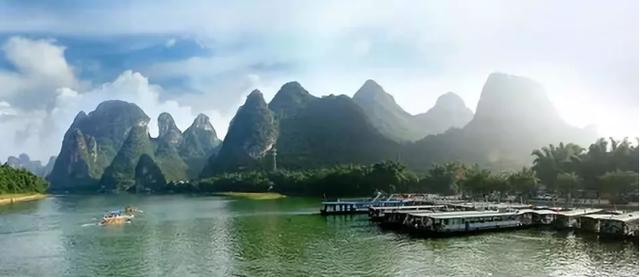 广西桂林漓江文化:九马画山,黄布倒影,兴坪,螺蛳山