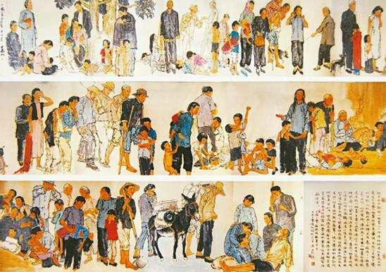 一幅抗日战争保存下来的长卷《流民图》,值得珍惜!|蒋兆和_新浪新闻