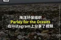 触目惊心!加勒比海面上漂满垃圾