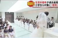 为解决“结婚荒” 日本小学生看“模拟婚礼”