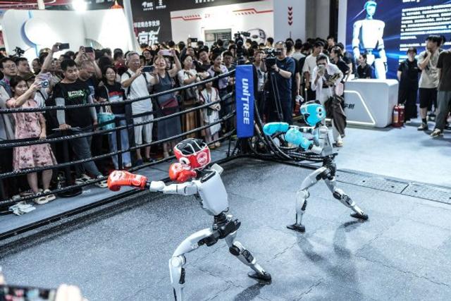 2025世界机器人大会上演“拳击大赛”