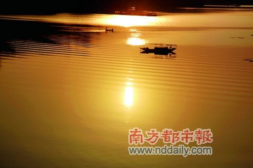 太极湖的夕阳美景