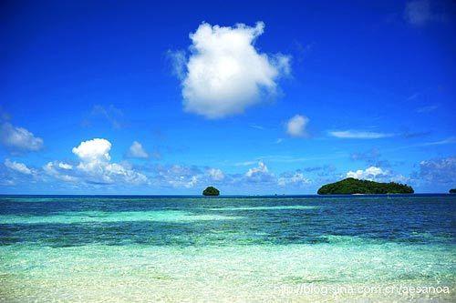 阳光、海水、沙滩勾勒出帕劳天堂般的景色