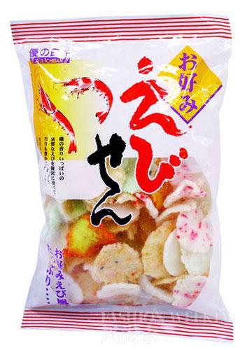 　矶烧虾片：由马铃薯淀粉，玉米淀粉与虾炸制而成。28元/袋。