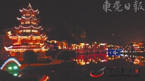 镇远夜景勾勒出梦幻的古城风韵