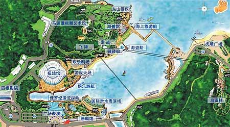大连老虎滩海洋公园导游图