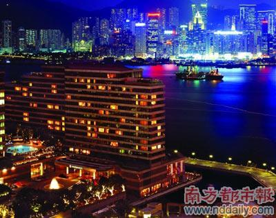 酒店就在维港填海区。