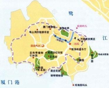 鼓浪屿旅游地图