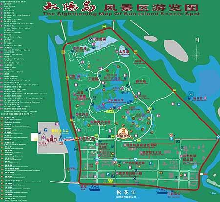 哈尔滨太阳岛景区导游图