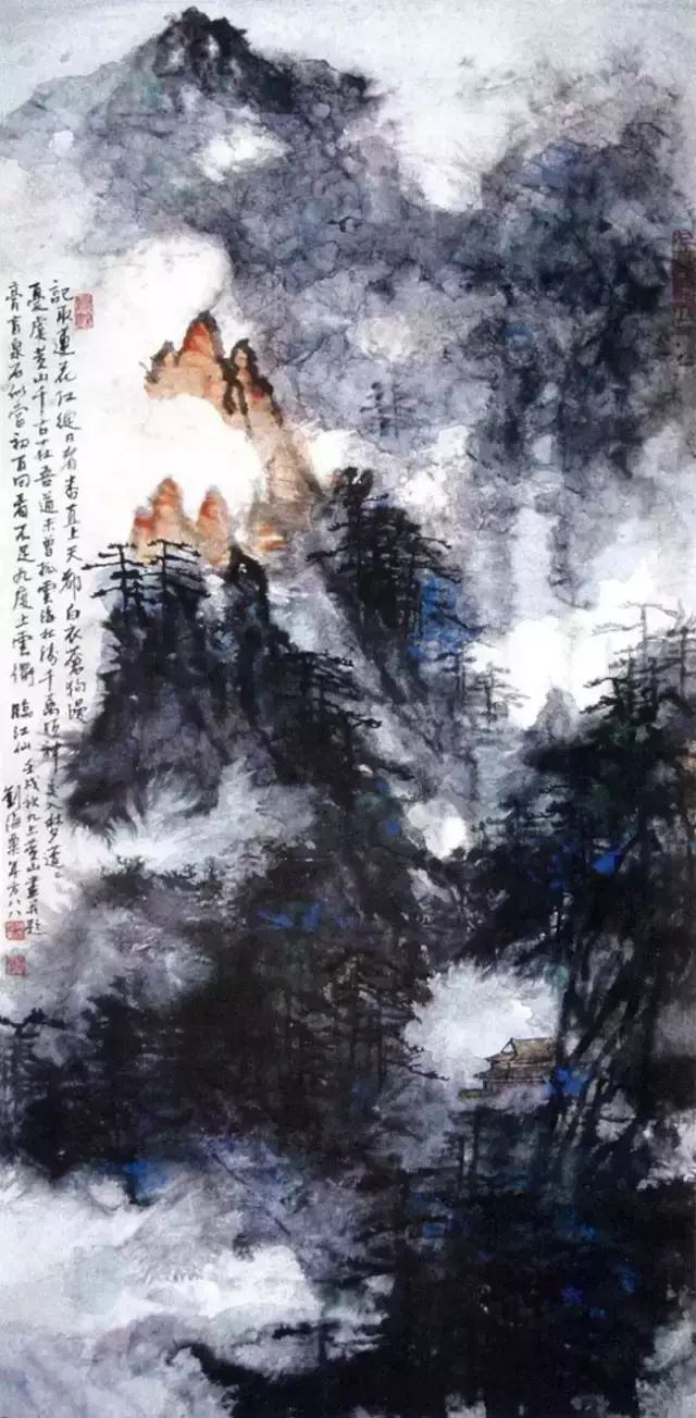 国画大师刘海粟山水画作品欣赏！|南京艺术学院|刘海粟|黄山