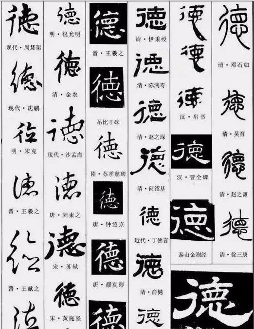 “德”字中间写不写横?明朝之前都不写,康熙之后写横变官方规范