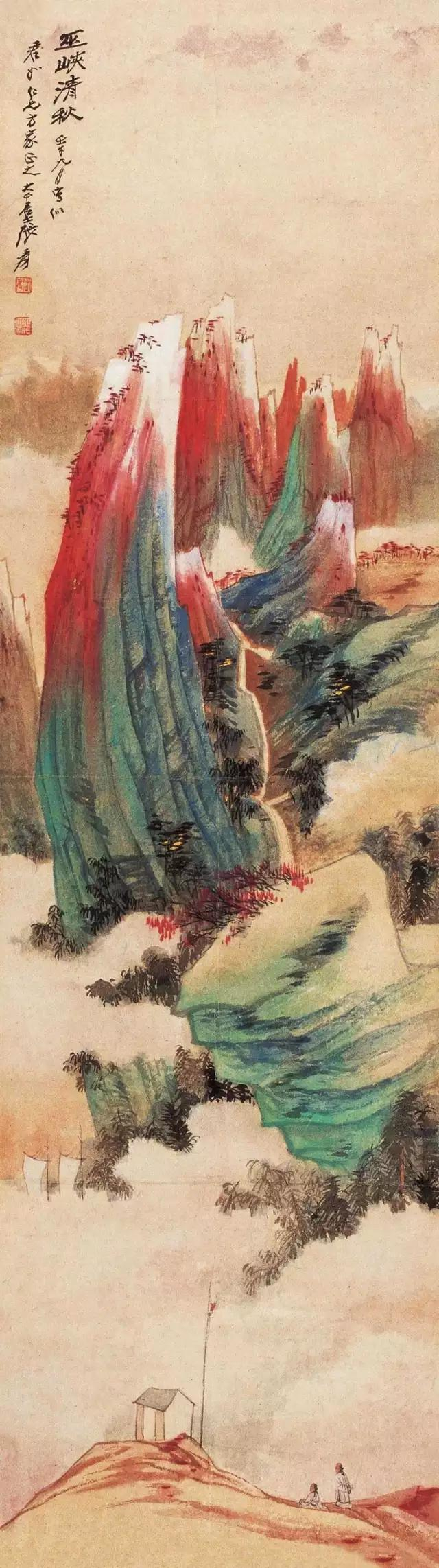 名家国画秋天，万山红遍|_新浪新闻