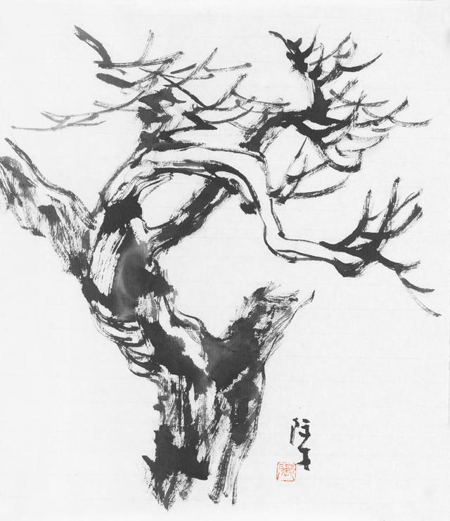 如何运用立干法和分枝法画好山水画中的树?