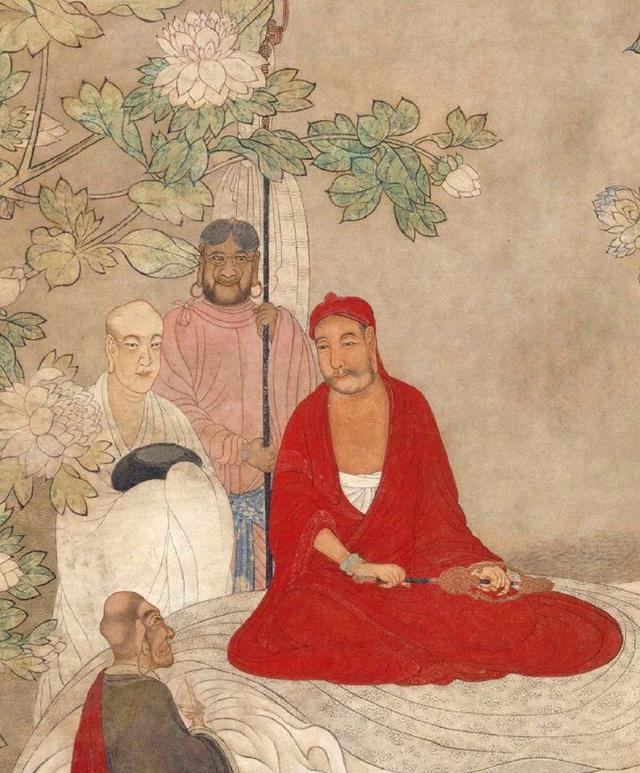 明 吴彬《普贤像图》立轴,纸本没色