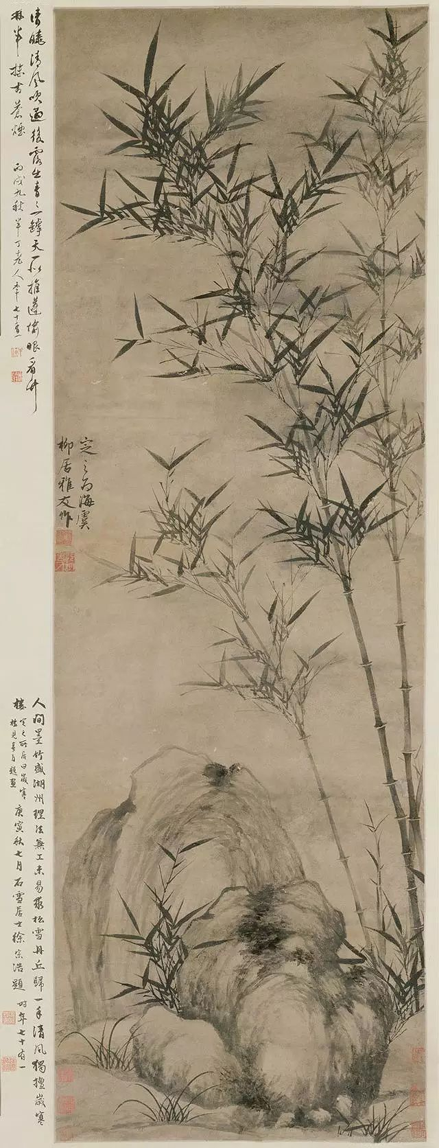 三竿墨竹万丈情顾安作品精赏