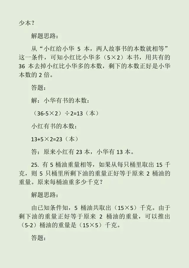 小学数学应用题4步走,轻松解出50道经典应用题