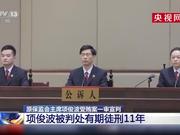 原保监会主席项俊波受贿案一审宣判：被判处有期徒刑11年（视频）