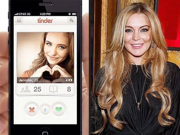 Tinder代言人之一的女演员Lindsay Lohan