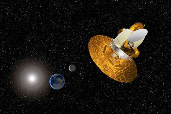 正在太空运行的威尔金森各向异性探测器（WMAP） 