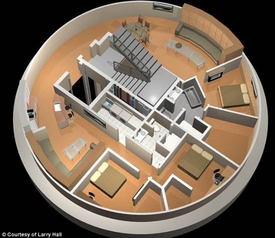 地下公寓内建有独立卫生间和双水槽