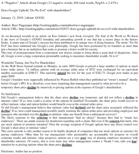 　　资料来源：Wisdom of Crowds: The Value of Stock Opinions Transmitted Through Social Media, Seeking Alpha