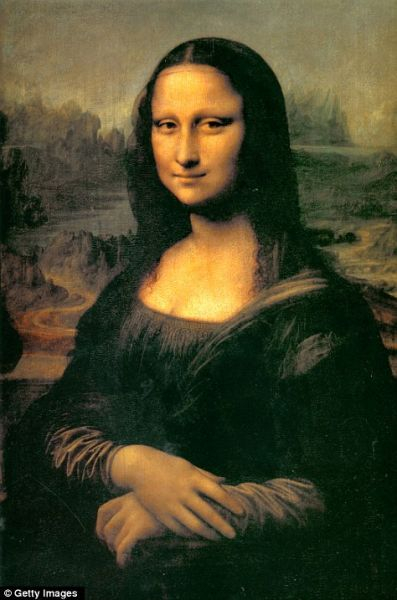 达芬奇的经典作品《蒙娜丽莎》，保存在巴黎罗浮宫