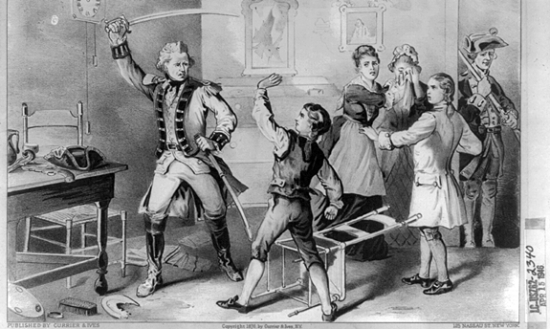 幼年反抗英国军官，杰克逊最著名的故事之一。