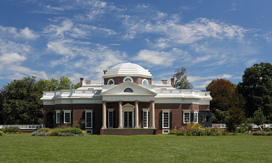 杰斐逊的故居蒙蒂塞洛已进入联合国教科文组织世界遗产名录