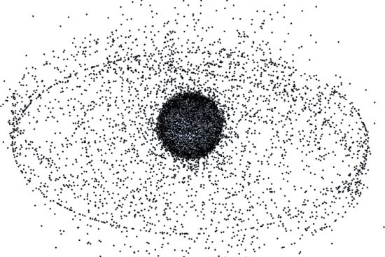 高地球轨道太空垃圾分布图