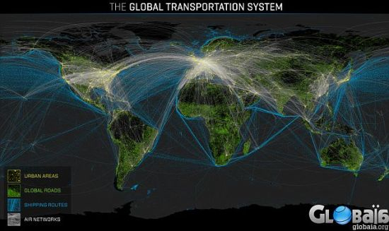 　　《Anthropocene》中的一幅图像。这段视频长3分钟，由加拿大人类学家费利克斯-菲兰德历时13年制作完成，展示了人类活动产生的影响