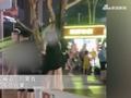 情侣吵架女子当众掌掴男友,男友原地不动默默安抚,路人看懵了