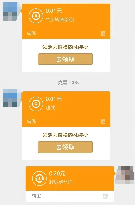  转账退还截图（央广网发 受访者供图）