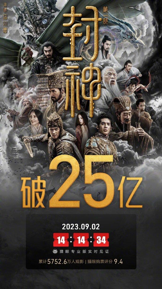 《封神第一部》票房破25亿