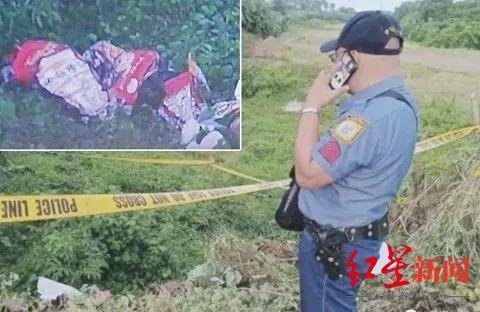 ▲菲律宾警方在发现尸体的建筑工地上拉起了警戒线