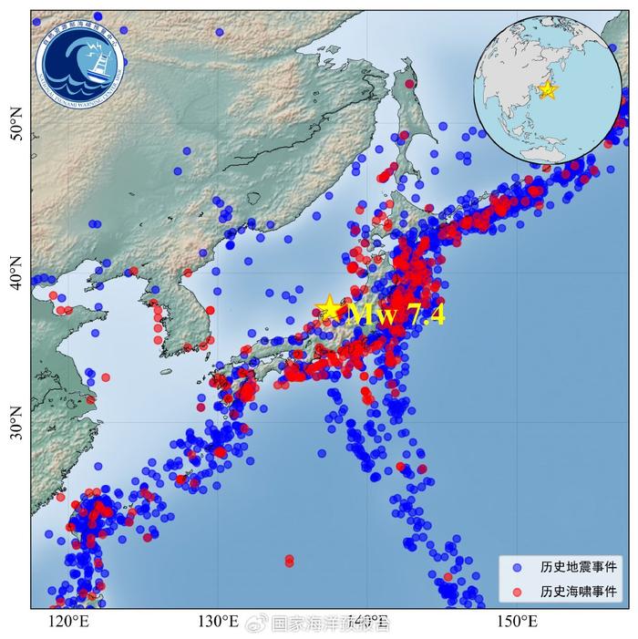 历史地震海啸分布图