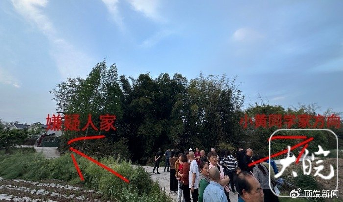  前往同学家前的岔路口