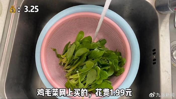 黛黛平时做饭以蔬菜为主。图/受访者提供