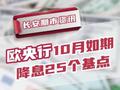 欧央行10月如期降息25个基点