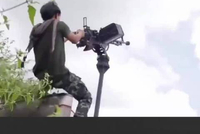 视频丨一架泰国皇家空军F-16低空飞过 柬埔寨重机枪手对着头顶战机猛烈开火